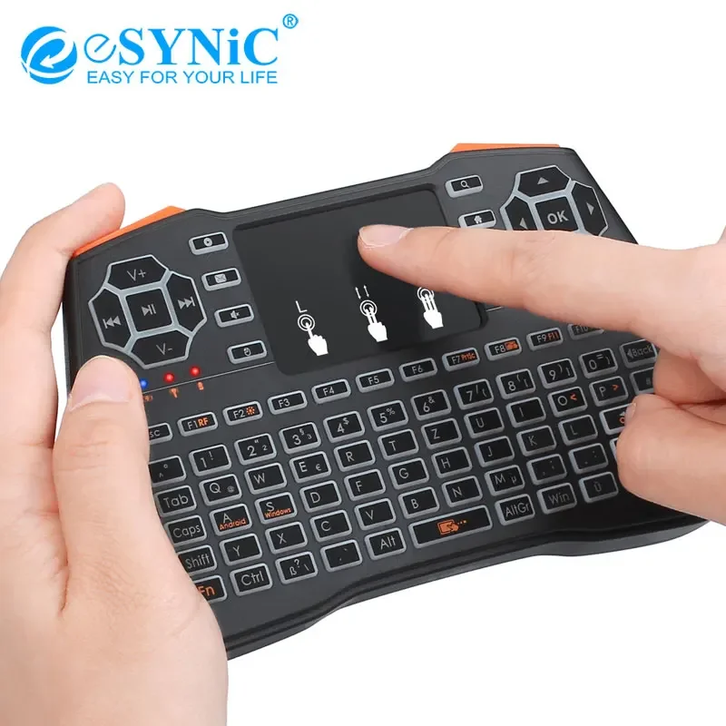 eSYNiC German 2.4GHz Wireless Touchpad Air Mouse Keyboard Multimedia Remote Control Handheld Keyboards For PC Pad Smart TV Box
eSYNiC German 2.4GHz Wireless Touchpad Air Mouse Keyboard Multimedia Remote Control Handheld Keyboards For PC Pad Smart TV Box
