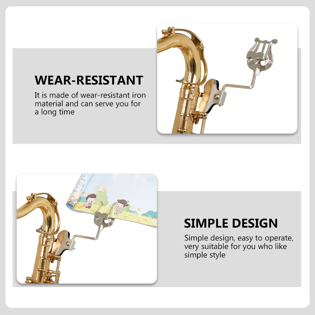 Universal Sheet Holder Music Clamp For Orchestral Instruments Silver Durable Iron Strong Clamping Lightweight Guitar Accessories
Universal Sheet Holder Music Clamp For Orchestral Instruments Silver Durable Iron Strong Clamping Lightweight Guitar Accessories