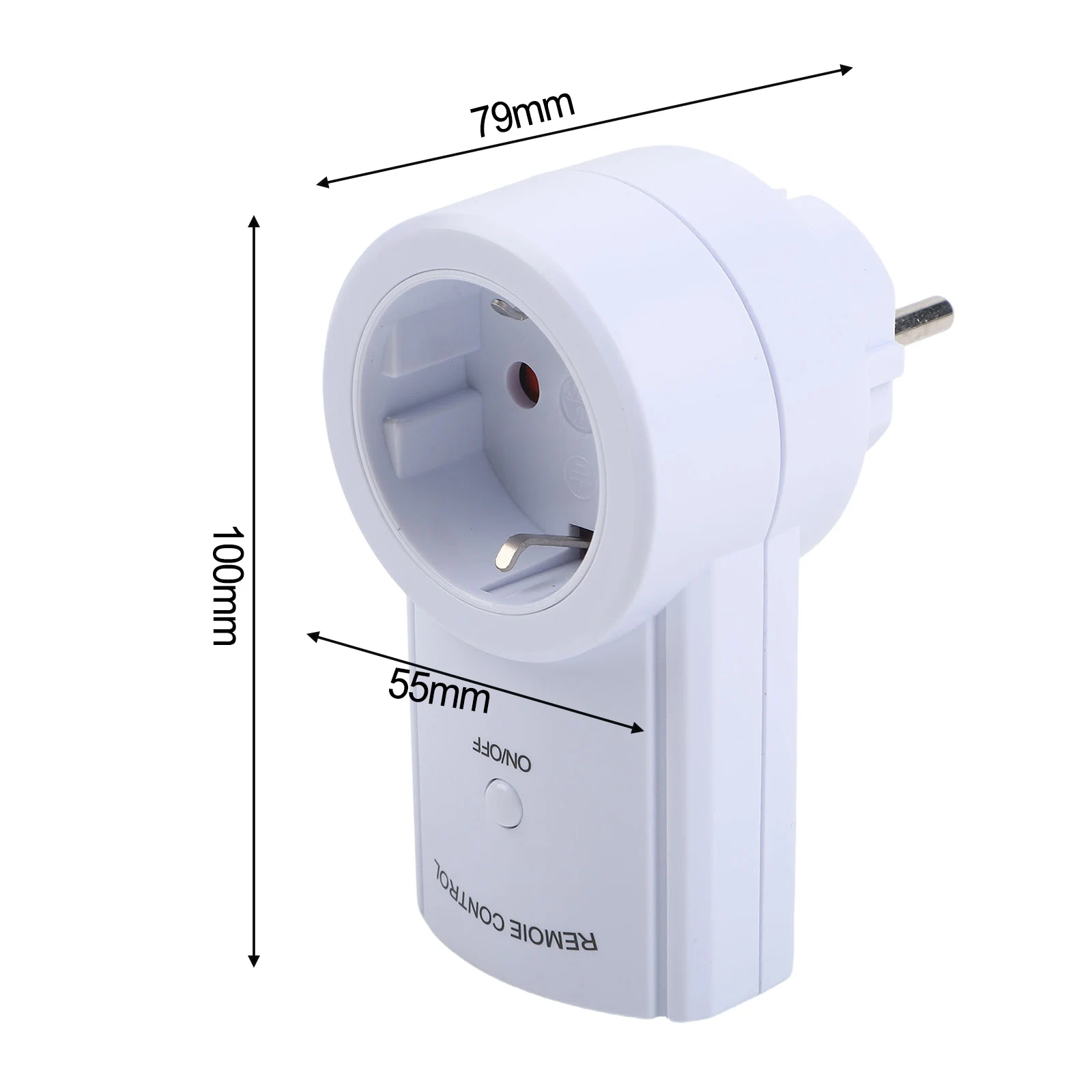 433.92MHz Receiver Remote Socket No Wiring Required Suitable For Fans And Lamps Plastic Material Housing Wireless Smart Socket