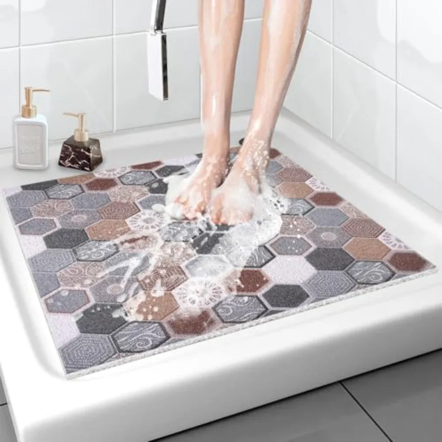 Shower Mat Bathtub Mat Non-Slip - 36x36 Inch Soft Comfort Bath Mat with Drainage Holes PVC Loofah Massage Bathmat for Shower Tu
Shower Mat Bathtub Mat Non-Slip - 36x36 Inch Soft Comfort Bath Mat with Drainage Holes PVC Loofah Massage Bathmat for Shower Tu