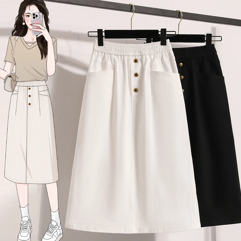 Casual High Waist Chic Pleated Ruched loose Cowboy Skirts Korean Fashion Office Lady Basics Plus Size Clothing
Casual High Waist Chic Pleated Ruched loose Cowboy Skirts Korean Fashion Office Lady Basics Plus Size Clothing
