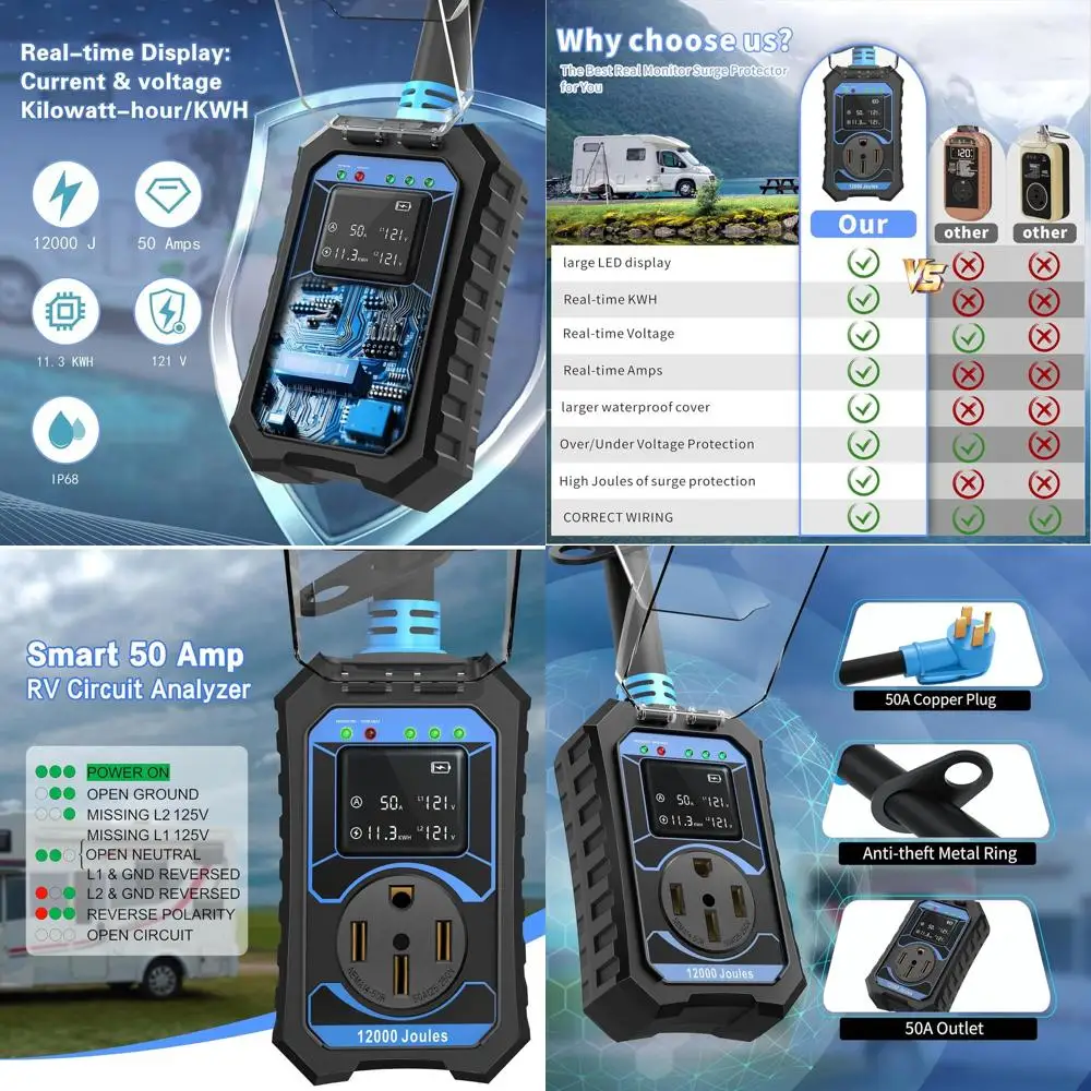 Умный анализатор цепей на колесах, 50 А, со светодиодным дисплеем в реальном времени, напряжение, ток, кВтч, 12000, шарниры, портативный Waterpr
Умный анализатор цепей на колесах, 50 А, со светодиодным дисплеем в реальном времени, напряжение, ток, кВтч, 12000, шарниры, портативный Waterpr