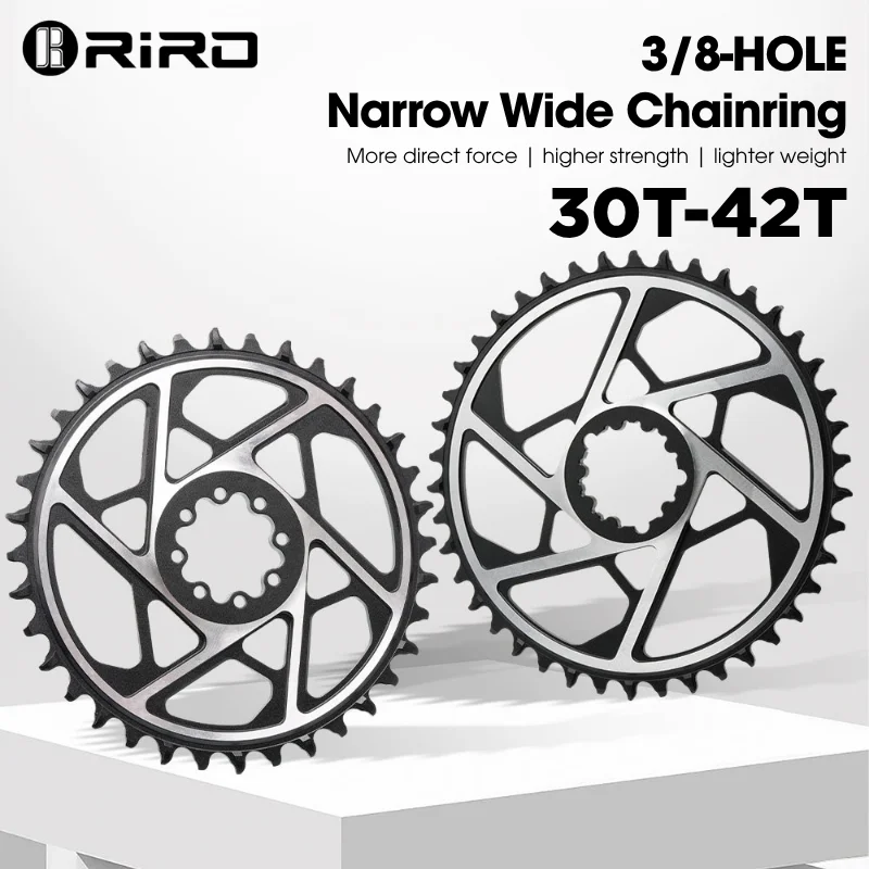 RIRO MTB Road Bike Chainring 3mm Offset Chainring Narrow Wide Teeth 9-12 Speed 3/8 Bolt Chainring for GXP 30T-42T Chainwheel
RIRO MTB Road Bike Chainring 3mm Offset Chainring Narrow Wide Teeth 9-12 Speed 3/8 Bolt Chainring for GXP 30T-42T Chainwheel