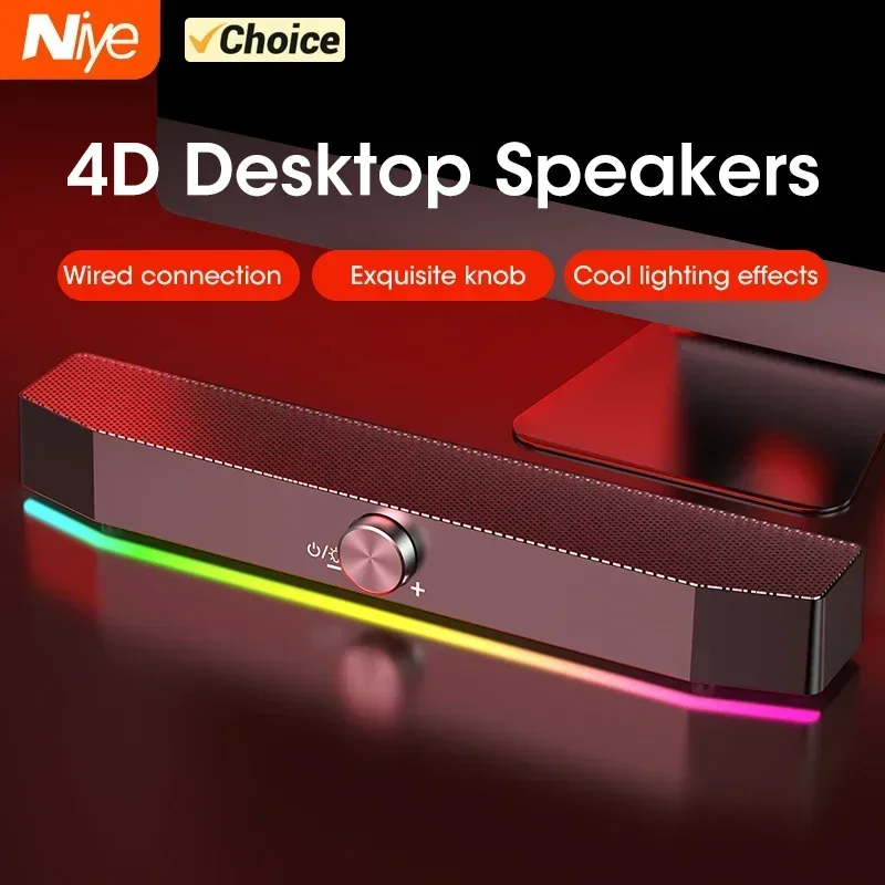 Wireless Bluetooth Soundbar 4D Surround RGB Lights, Deep Bass Subwoofer for Home Theater PC Gaming Laptop,Multiroom Speaker 120W
Wireless Bluetooth Soundbar 4D Surround RGB Lights, Deep Bass Subwoofer for Home Theater PC Gaming Laptop,Multiroom Speaker 120W