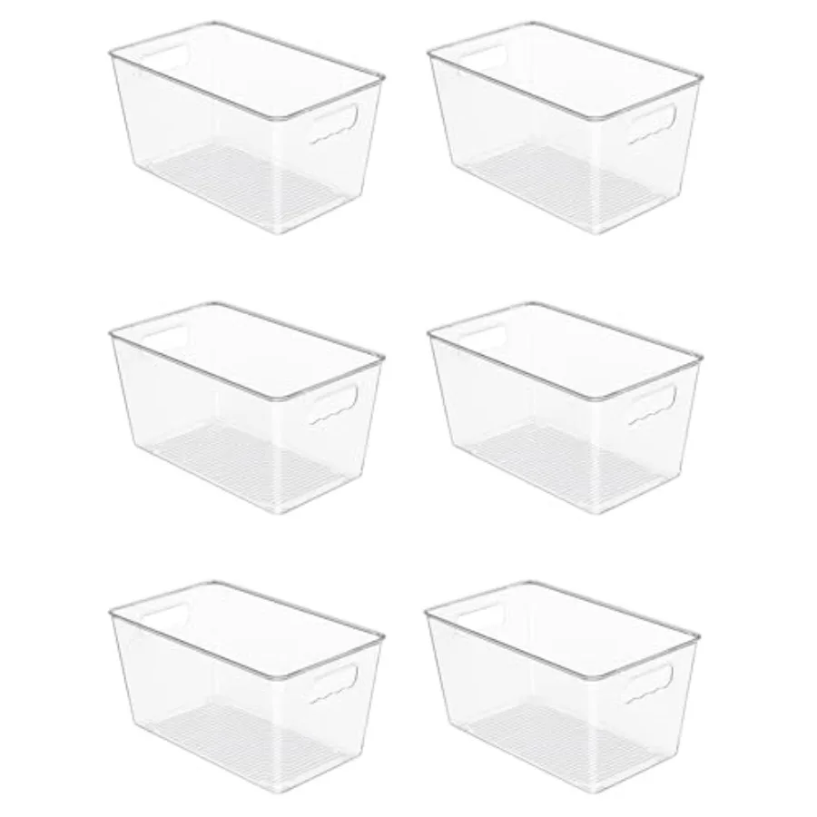 Curated Picks 6 Pack Clear Storage Bins, Pantry Cabinet Organizer Bins with Handle for Pantry Organizer and Storage, Plastic Bi
Curated Picks 6 Pack Clear Storage Bins, Pantry Cabinet Organizer Bins with Handle for Pantry Organizer and Storage, Plastic Bi