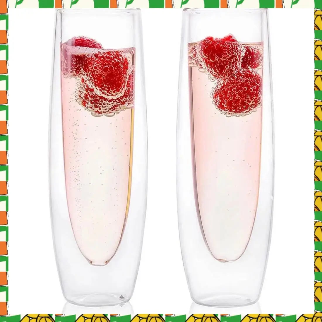Professional Tool 2Pcs Glass Champagne Glasses Double-Layer Handleless Sparkling Glasses High-End Red Wine Glasses Transparent G
Professional Tool 2Pcs Glass Champagne Glasses Double-Layer Handleless Sparkling Glasses High-End Red Wine Glasses Transparent G