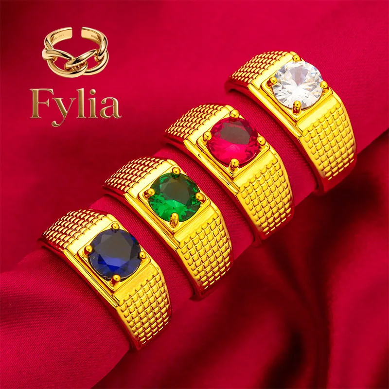 Fylia Jewelry 24K gold men opening ring AU999 full gold, Chinese style outfits to show oriental charm
Fylia Jewelry 24K gold men opening ring AU999 full gold, Chinese style outfits to show oriental charm