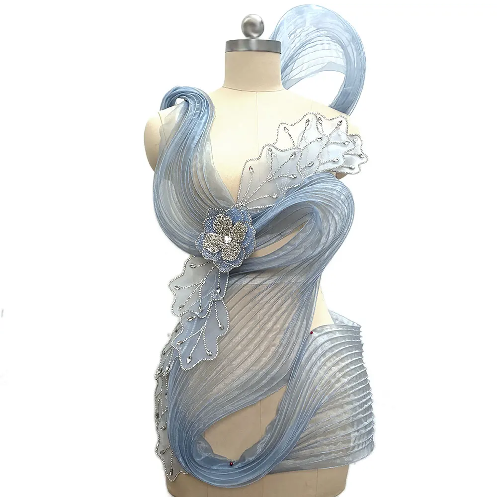 (2 yards) Transparent Organza Spiral roll hem fabric Mermaid Evening Gown with Sculptural Tulle Overlay for Formal Events & Prom
(2 yards) Transparent Organza Spiral roll hem fabric Mermaid Evening Gown with Sculptural Tulle Overlay for Formal Events & Prom