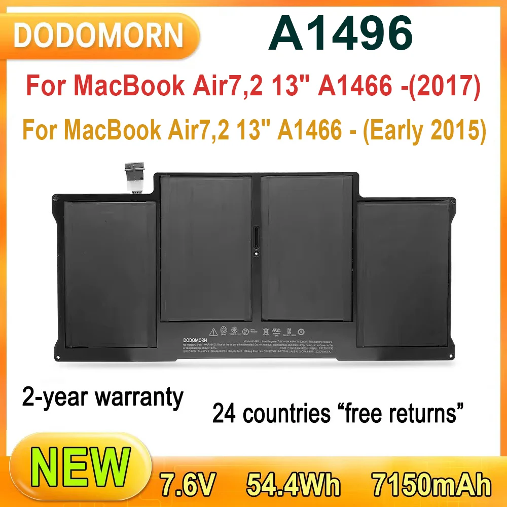 New A1496 Laptop Battery For MacBook Air7,2 13" A1466 -(2017),A1466 - (Early 2015),For MacBook Air6,2 13" A1466 - (Early 2014)
New A1496 Laptop Battery For MacBook Air7,2 13" A1466 -(2017),A1466 - (Early 2015),For MacBook Air6,2 13" A1466 - (Early 2014)