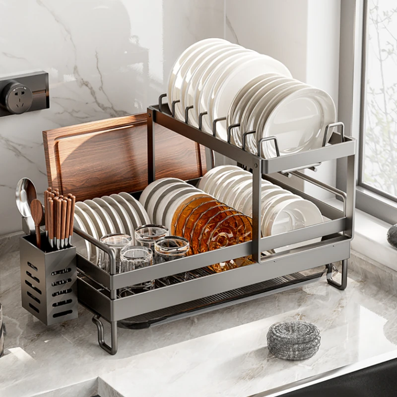 Large Capacity Sink Organizer 304 Stainless Steel Cutlery Holder Countertop Drain Rack Pull-out Style Tray Dish Drying Rack
Large Capacity Sink Organizer 304 Stainless Steel Cutlery Holder Countertop Drain Rack Pull-out Style Tray Dish Drying Rack