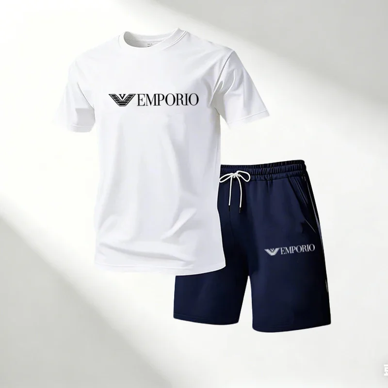 Summer Hot Sale Men's Comfortable Sportswear Two Piece Set Round Neck T-Shirt + Shorts Breathable Quick Dry Casual T-Shirts Sets
Summer Hot Sale Men's Comfortable Sportswear Two Piece Set Round Neck T-Shirt + Shorts Breathable Quick Dry Casual T-Shirts Sets