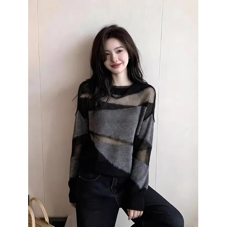 Bla Me Knitted Sweater Women's Early Spring Beautiful See-tough Base Layer Top French Sle Loose Fit Breathable Skin-f...
Bla Me Knitted Sweater Women's Early Spring Beautiful See-tough Base Layer Top French Sle Loose Fit Breathable Skin-f...