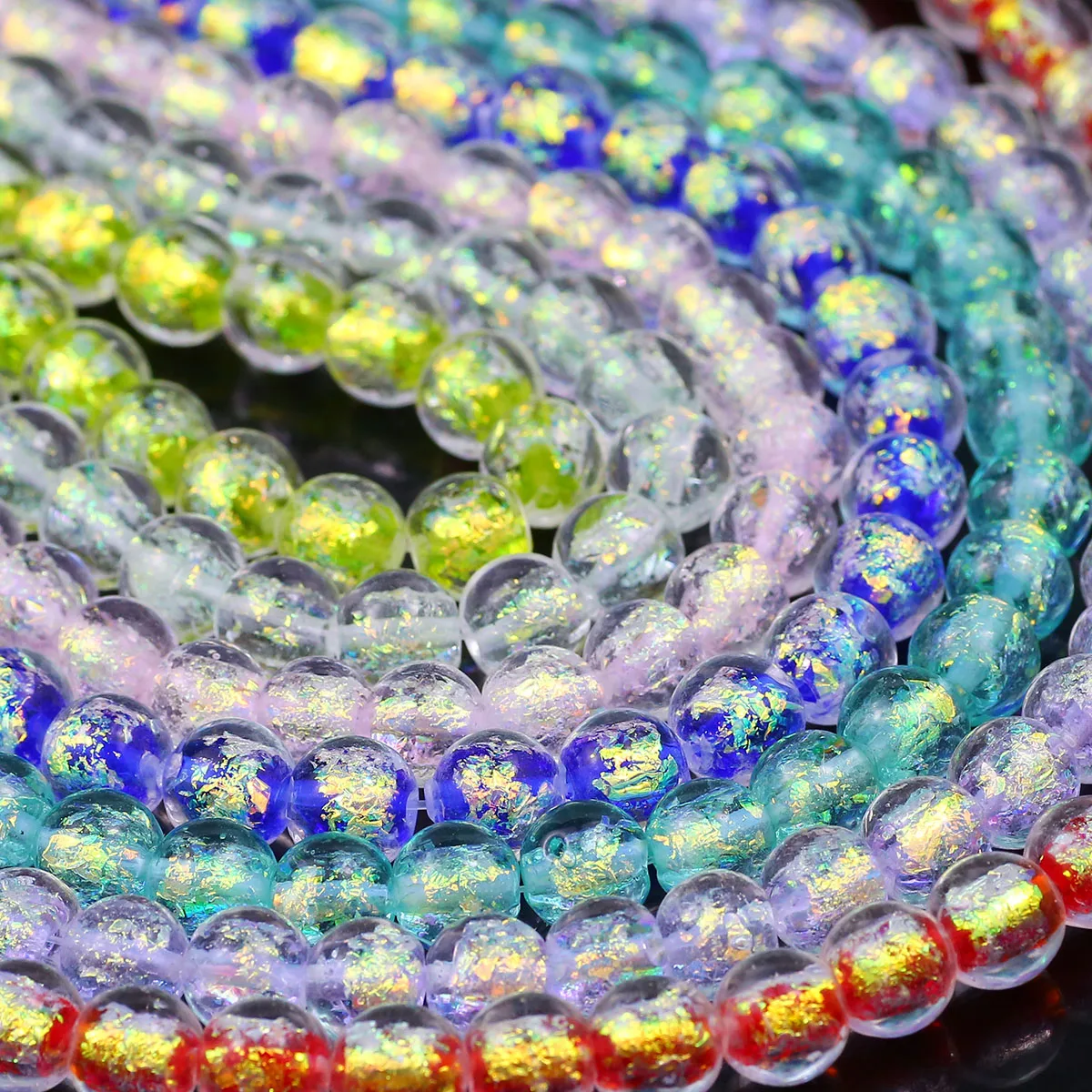 JHNBY 10mm Iridescent Glass Round Beads 10-5Pcs AB Color Ice Ball Effect Spacers for Ocean Theme Jewelry Summer Bracelet DIY
JHNBY 10mm Iridescent Glass Round Beads 10-5Pcs AB Color Ice Ball Effect Spacers for Ocean Theme Jewelry Summer Bracelet DIY