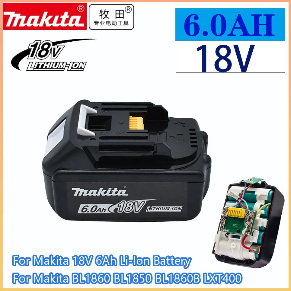Original 18V 6000mAh Makita Power Tools Replacement Accessories BL1860 BL1850 BL1830B BL1815 Li-ion Rechargeable batteries Pack
Original 18V 6000mAh Makita Power Tools Replacement Accessories BL1860 BL1850 BL1830B BL1815 Li-ion Rechargeable batteries Pack