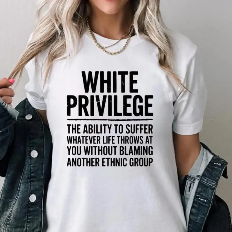White Privilege T-Shirt Men's Women's Unisex Graphic Tee Social Justice Anti-Racism Statement Top Political Protest Clothes
White Privilege T-Shirt Men's Women's Unisex Graphic Tee Social Justice Anti-Racism Statement Top Political Protest Clothes