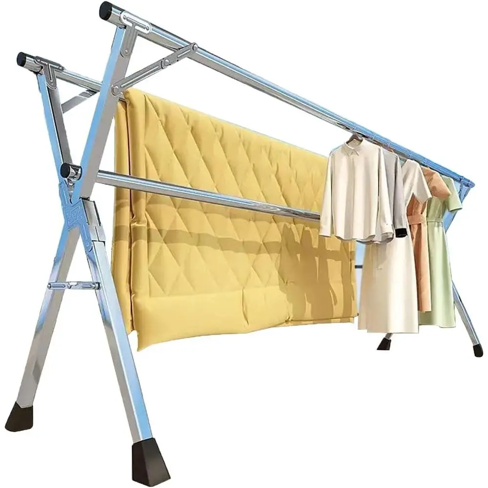 Portable Heavy-Duty Stainless Steel Clothes Drying Rack, Extendable Outdoor/Indoor Airer, 240cm
Portable Heavy-Duty Stainless Steel Clothes Drying Rack, Extendable Outdoor/Indoor Airer, 240cm