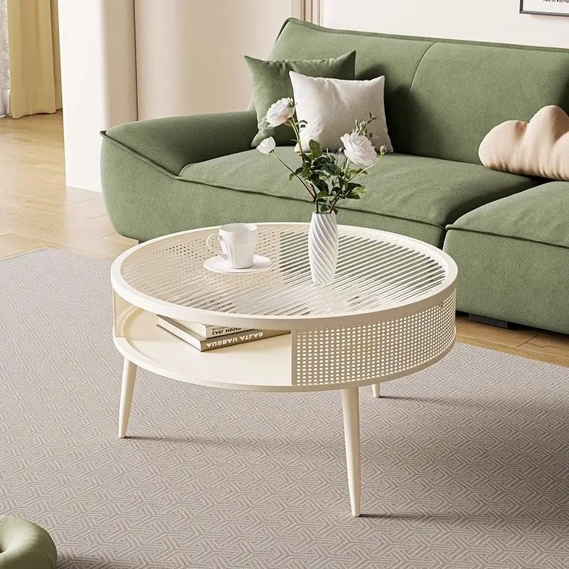 New round cream wind coffee table creative sofa living room household table
New round cream wind coffee table creative sofa living room household table