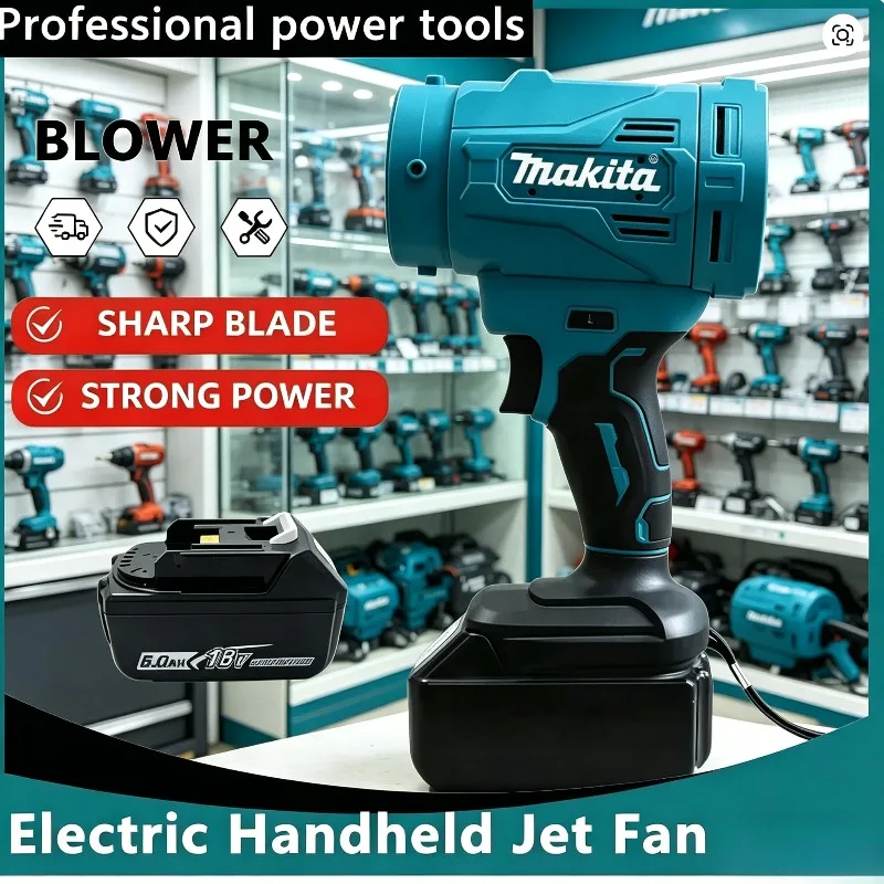 Высокоскоростная беспроводная воздуходувка Makita Violent Fan 130000 об/мин, турбовентилятор Jet, 6-скоростная бесщеточная электрическая воздуходувка Makita, инструмент для сдувания пыли.
Высокоскоростная беспроводная воздуходувка Makita Violent Fan 130000 об/мин, турбовентилятор Jet, 6-скоростная бесщеточная электрическая воздуходувка Makita, инструмент для сдувания пыли.