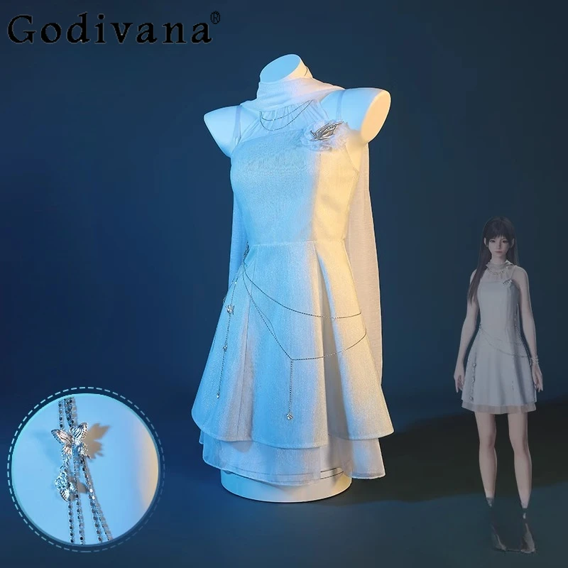 Women's Elegant Uniform Love and Deepspace Dress Heroines Cosplay Costume Halloween Dress Girl Party New Scarf Waist Dress Set
Women's Elegant Uniform Love and Deepspace Dress Heroines Cosplay Costume Halloween Dress Girl Party New Scarf Waist Dress Set