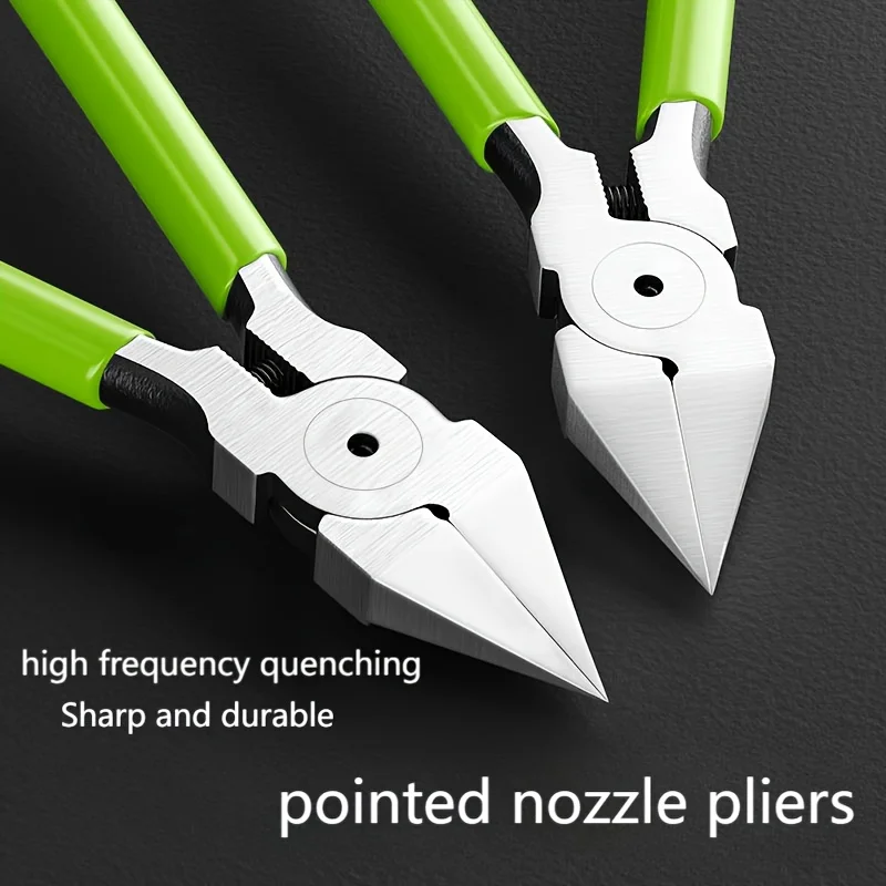 Ergonomic 6-inch Pure Green Ultra-Thin Design Pliers - Ultra-sharp blades for smooth cutting, comfortable rubber grip, spring-lo
Ergonomic 6-inch Pure Green Ultra-Thin Design Pliers - Ultra-sharp blades for smooth cutting, comfortable rubber grip, spring-lo