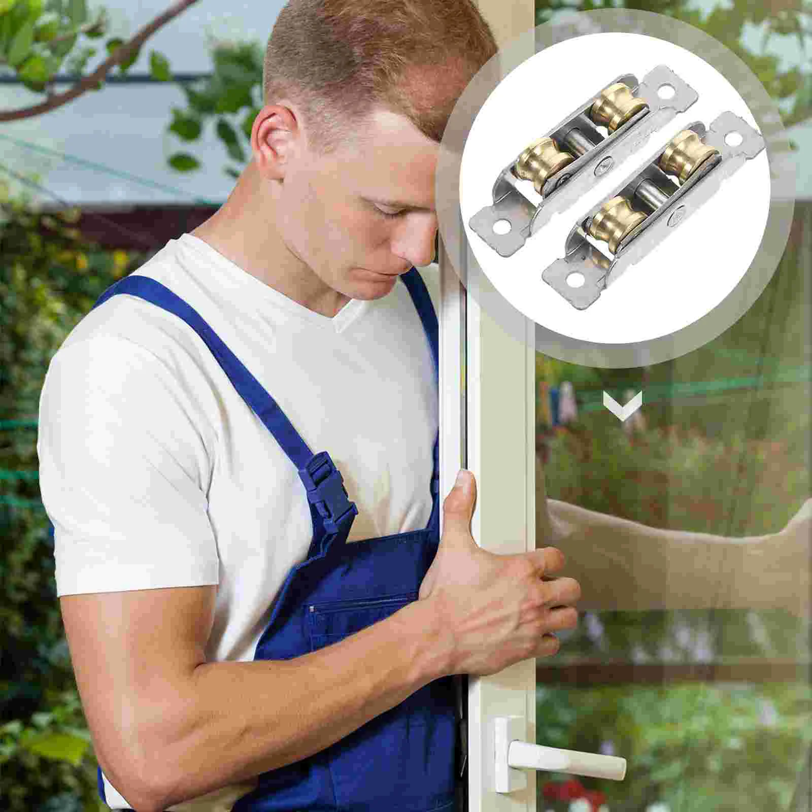 2 Pcs Sliding Door Pulley Kit Stainless Steel Closet Rollers Wardrobe Wheels Replacement Glass Door Hardware Track Rail Roller
2 Pcs Sliding Door Pulley Kit Stainless Steel Closet Rollers Wardrobe Wheels Replacement Glass Door Hardware Track Rail Roller