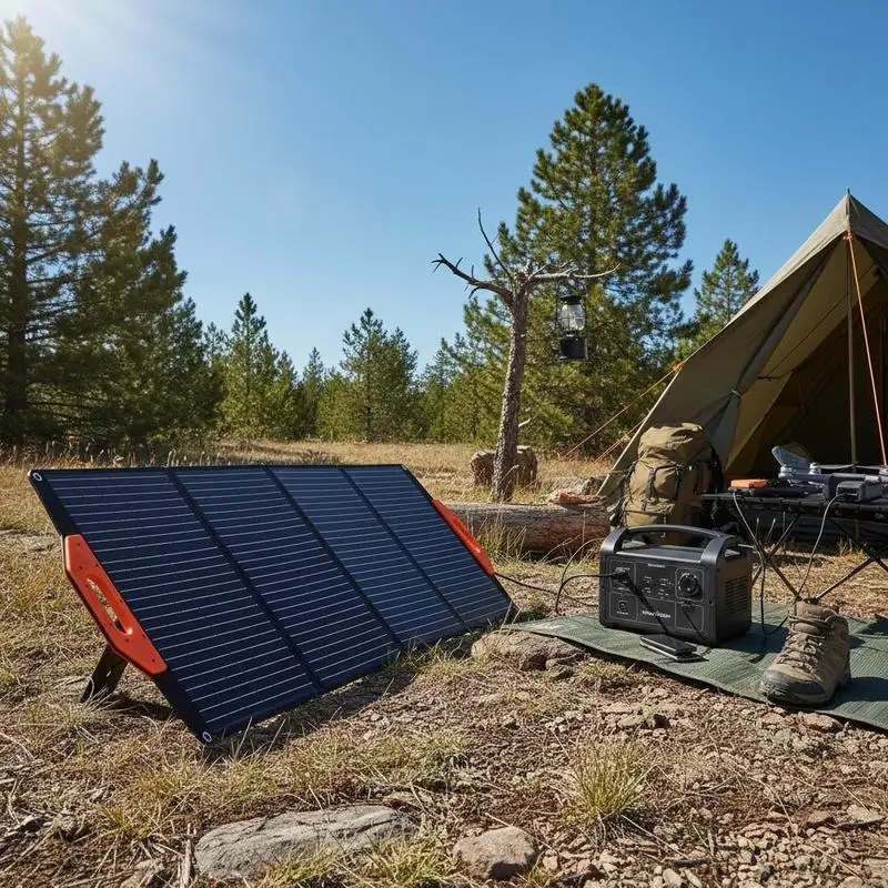 120W Foldable ETFE Energy Collector 52x16 Inch For Camping RV Trip Emergency Power High Conversion Rate Multiple Output Ports Type C DC 18V QC3.0 USB Connection Adjustable Kickstands Portable Design Grey Black Color
120W Foldable ETFE Energy Collector 52x16 Inch For Camping RV Trip Emergency Power High Conversion Rate Multiple Output Ports Type C DC 18V QC3.0 USB Connection Adjustable Kickstands Portable Design Grey Black Color