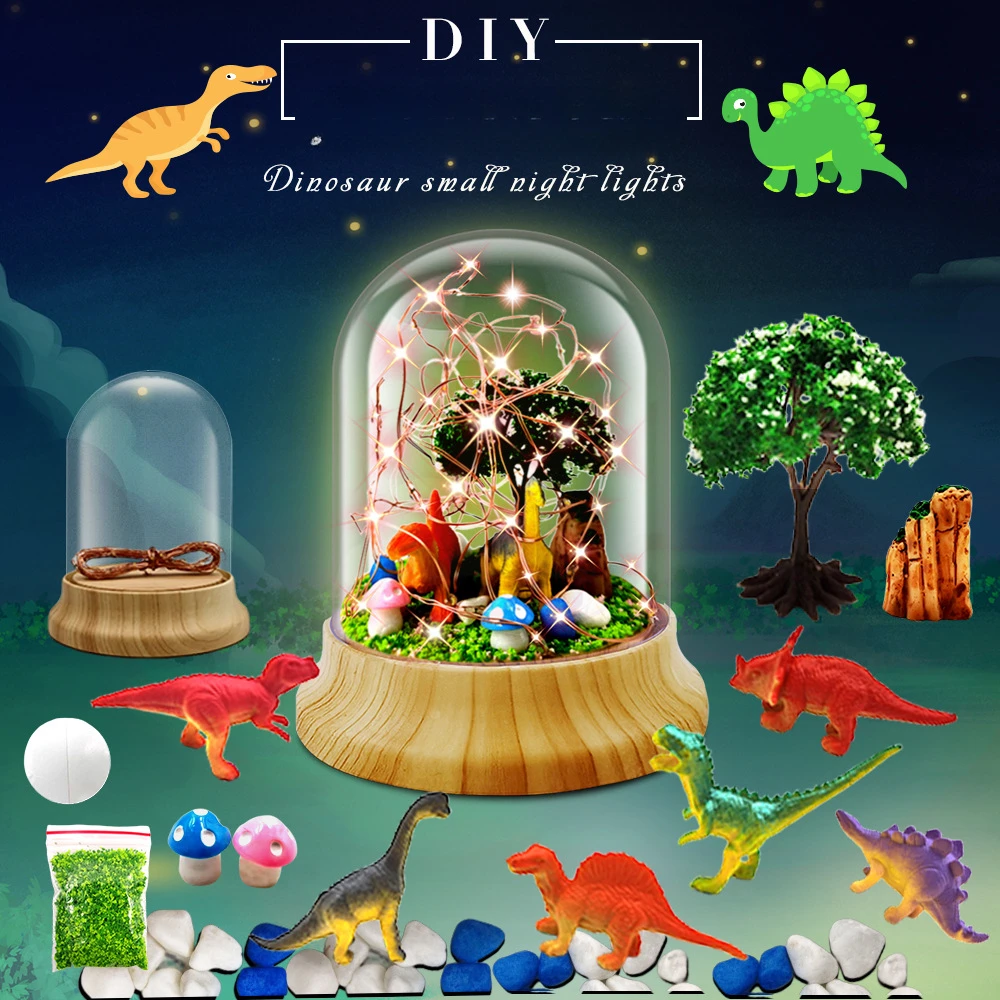 Micro Landscape Dinosaur Night Light DIY Handmade for Kids Children Baby Bedroom USB Battery Combination Lamp Boys Girls Gifts
Micro Landscape Dinosaur Night Light DIY Handmade for Kids Children Baby Bedroom USB Battery Combination Lamp Boys Girls Gifts