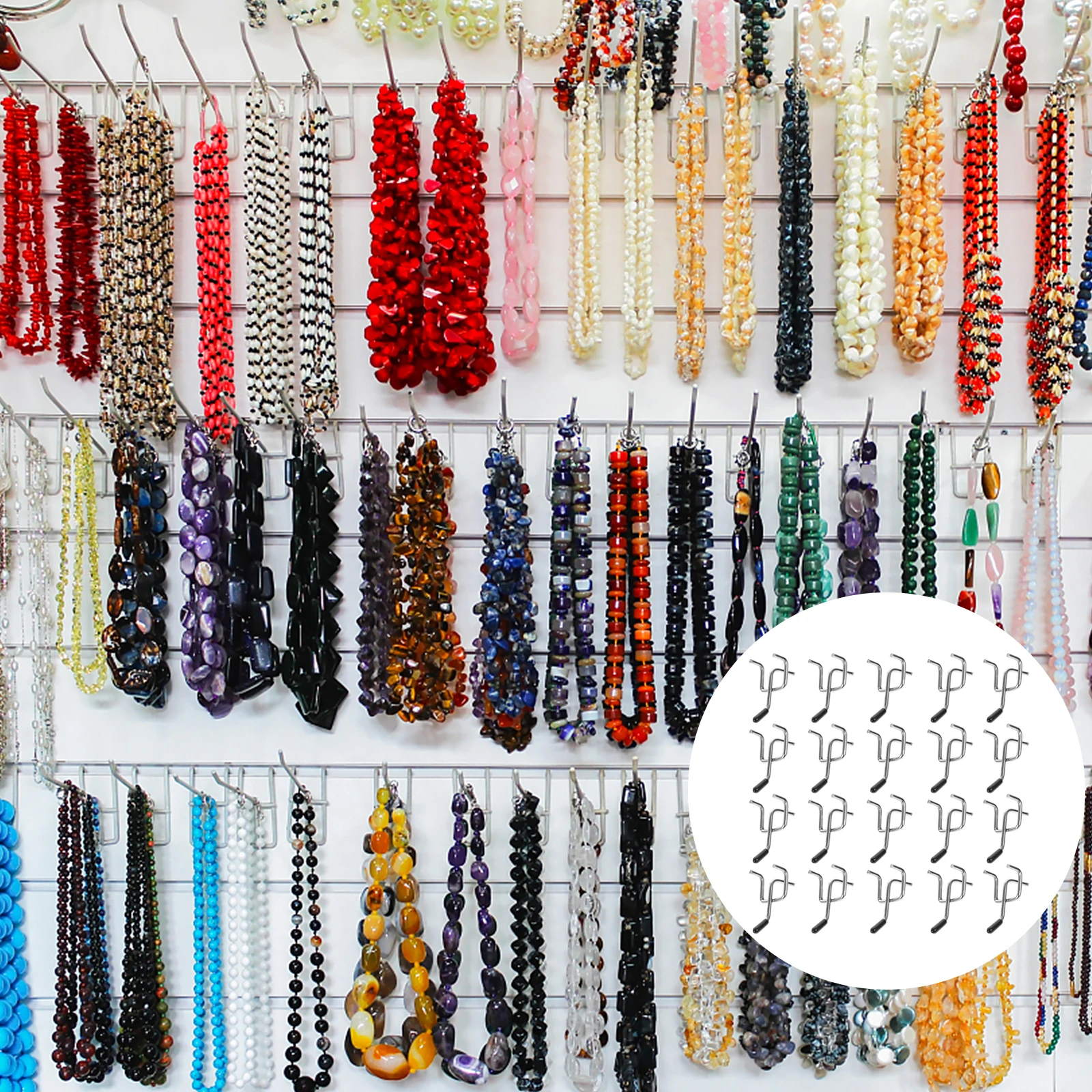 20 Sets 2 5cm Spacing Iron Pegboard Hooks Heavy Duty Shelving Accessories Black Caps for Workshop Garage Supermarket Display
20 Sets 2 5cm Spacing Iron Pegboard Hooks Heavy Duty Shelving Accessories Black Caps for Workshop Garage Supermarket Display
