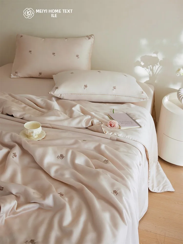 Ультрамягкое летнее охлаждающее шелковое одеяло с эффектом кондиционирования воздуха, двуслойное, тонкое, моющееся, с охлаждающим эффектом Lenzing
Ультрамягкое летнее охлаждающее шелковое одеяло с эффектом кондиционирования воздуха, двуслойное, тонкое, моющееся, с охлаждающим эффектом Lenzing