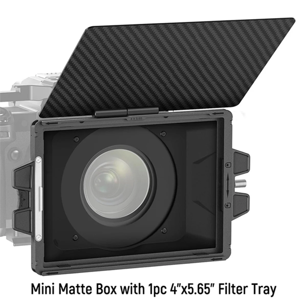 B47C Matte Box with 4 Inch X 5.65 Inch Filter Tray Carbon Fiber Flag for Mirrorless DSLR Camera with 67/72/77/82mm Lens
B47C Matte Box with 4 Inch X 5.65 Inch Filter Tray Carbon Fiber Flag for Mirrorless DSLR Camera with 67/72/77/82mm Lens
