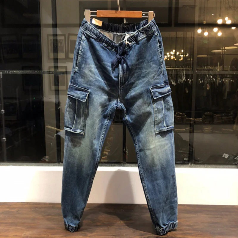 Tooling Jeans Multi-pockets Outdoor Men's Loose Feet Autumn Winter Washed Heavy Elastic Waist Denim Thick Fabric Male Trousers
Tooling Jeans Multi-pockets Outdoor Men's Loose Feet Autumn Winter Washed Heavy Elastic Waist Denim Thick Fabric Male Trousers