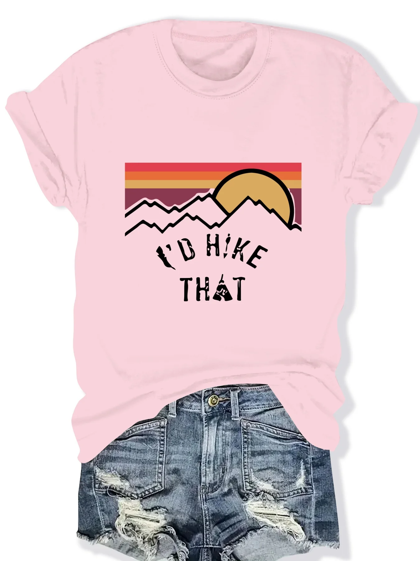 Fashionable Ladies round Neck Short Sleeve T-Shirt with Letter Pattern Print Casual Comfortable Women's Top
Fashionable Ladies round Neck Short Sleeve T-Shirt with Letter Pattern Print Casual Comfortable Women's Top