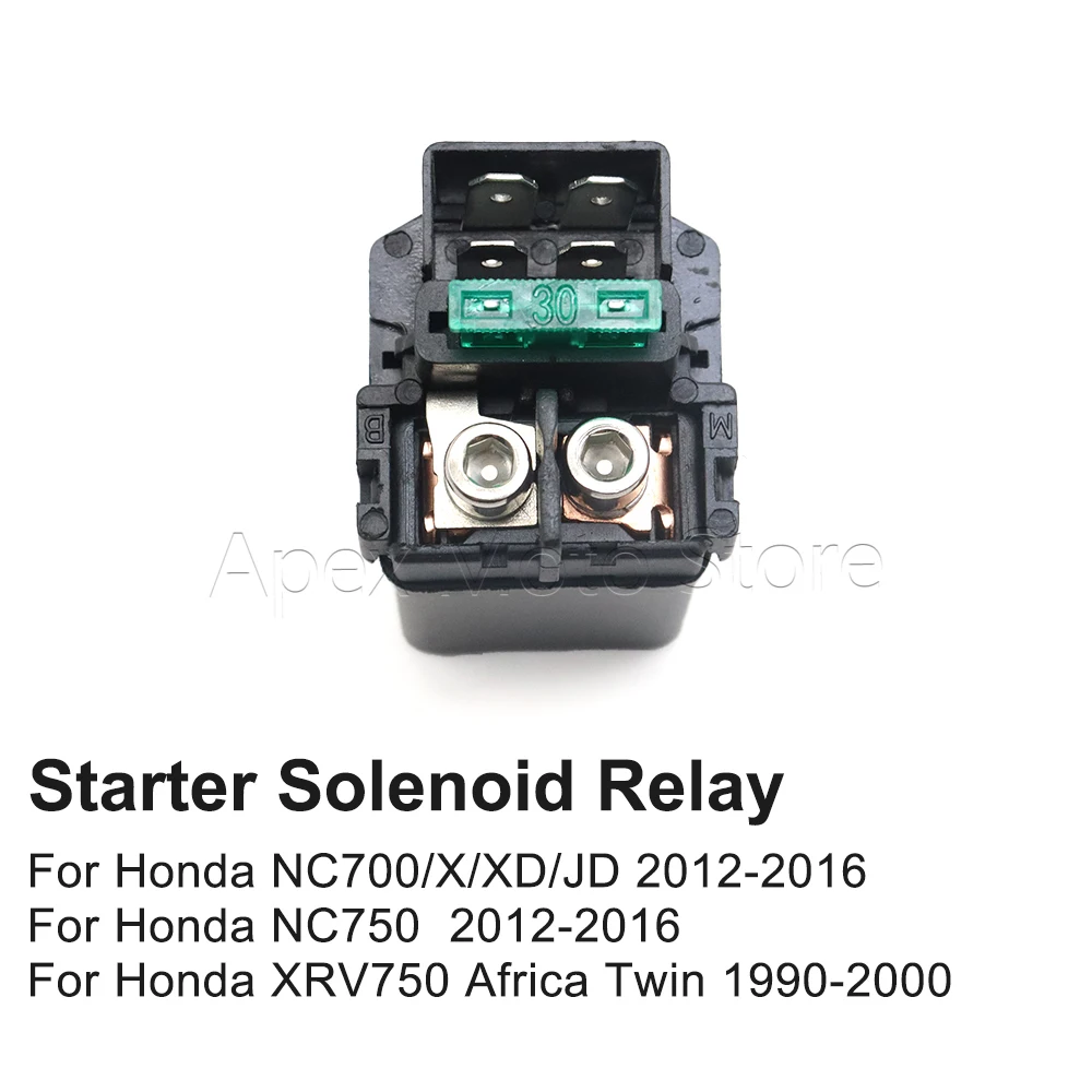 Motorcycle Starter Solenoid Relay For Honda NC700 X/XD/JD CH250 ELITE SH300 PS250 NES 125 150 SLR650 XRV750 Africa Twin RVT1000R
Motorcycle Starter Solenoid Relay For Honda NC700 X/XD/JD CH250 ELITE SH300 PS250 NES 125 150 SLR650 XRV750 Africa Twin RVT1000R