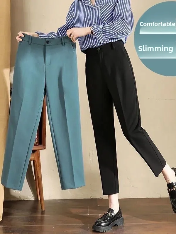Black Summer Thin Tailored Pants Women's Professional Formal Work Pants Straight Leg Small Size Casual Nine Tube West Pants
Black Summer Thin Tailored Pants Women's Professional Formal Work Pants Straight Leg Small Size Casual Nine Tube West Pants