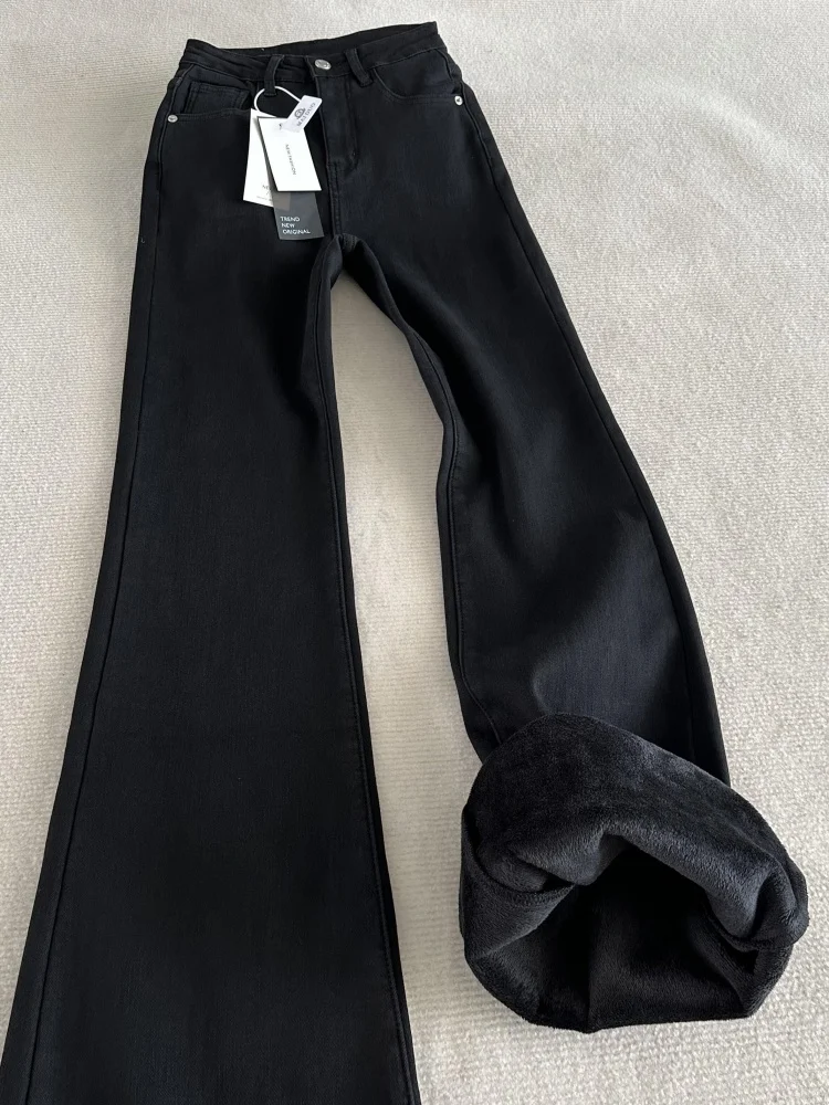 Женские расклешенные джинсы с подкладкой Bla Fce, осень-зима, большие размеры, утягивающие широкие брюки с высокой талией
Женские расклешенные джинсы с подкладкой Bla Fce, осень-зима, большие размеры, утягивающие широкие брюки с высокой талией