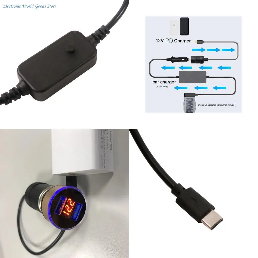 A3PD Type C Car Power Adapter 5V9V12V15V20V3A USB Type-C Plug to Car Cigarette Adapter Female Socket Power Converter Cable
A3PD Type C Car Power Adapter 5V9V12V15V20V3A USB Type-C Plug to Car Cigarette Adapter Female Socket Power Converter Cable