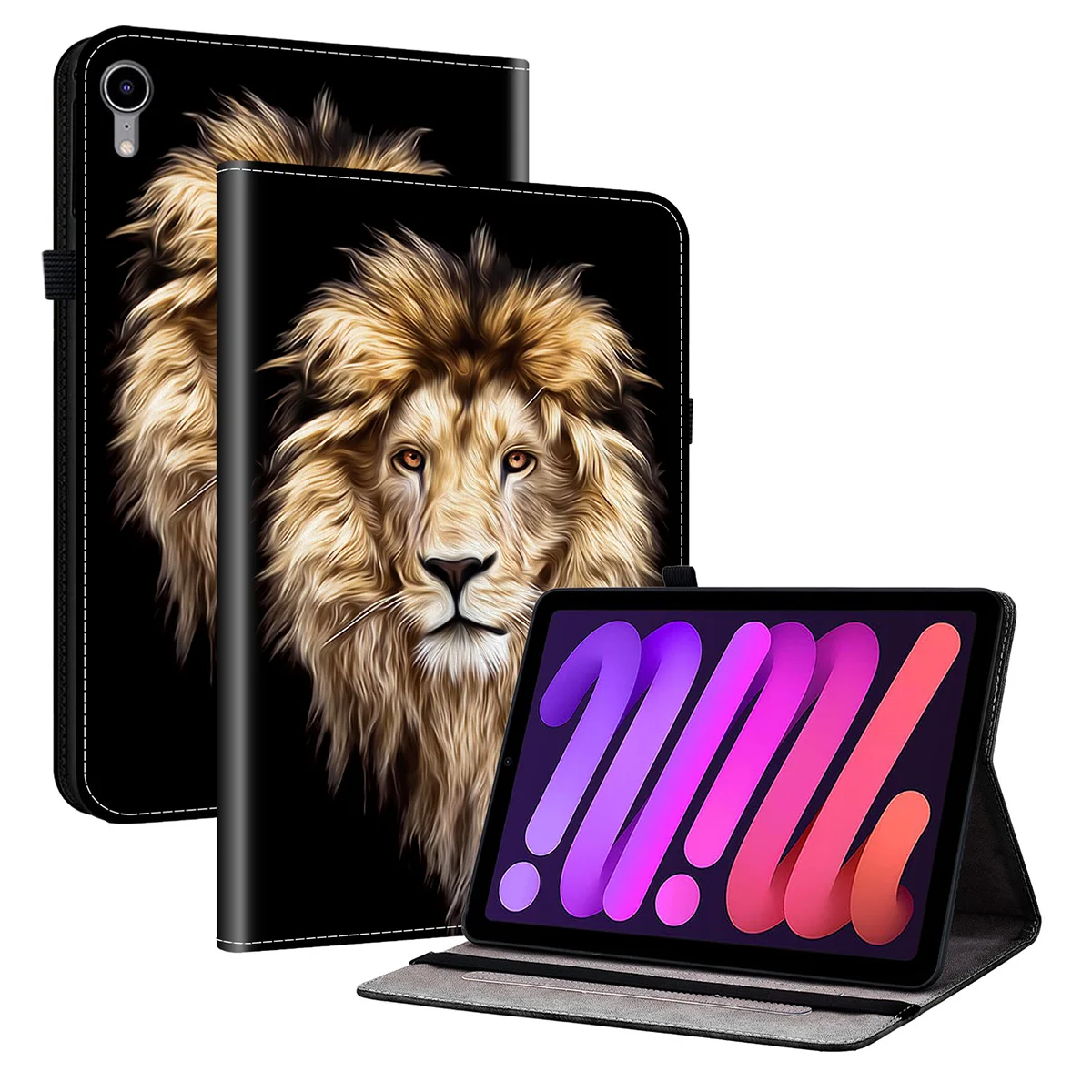 For iPad mini (2024) / (2021) Leather Case Pattern Printed Stand Tablet Cover with Card Slots - Lion Head
For iPad mini (2024) / (2021) Leather Case Pattern Printed Stand Tablet Cover with Card Slots - Lion Head
