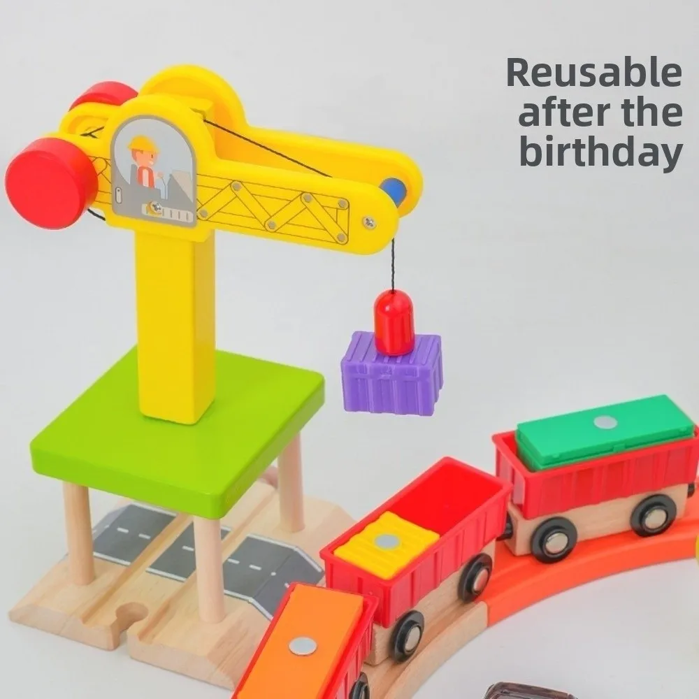 Light & Sound Effects Wooden Train Track Set Reusable Easy Assembly Birthday Cake Decoration DIY Railway Track Kit
Light & Sound Effects Wooden Train Track Set Reusable Easy Assembly Birthday Cake Decoration DIY Railway Track Kit