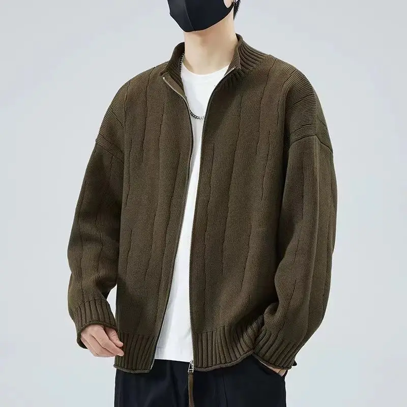 Men's Knitted Open Cardigan Jaet Stand Collar Loose Casual Sweater Trendy Outerwear Spring Autumn Winter Faion Urban Sle
Men's Knitted Open Cardigan Jaet Stand Collar Loose Casual Sweater Trendy Outerwear Spring Autumn Winter Faion Urban Sle