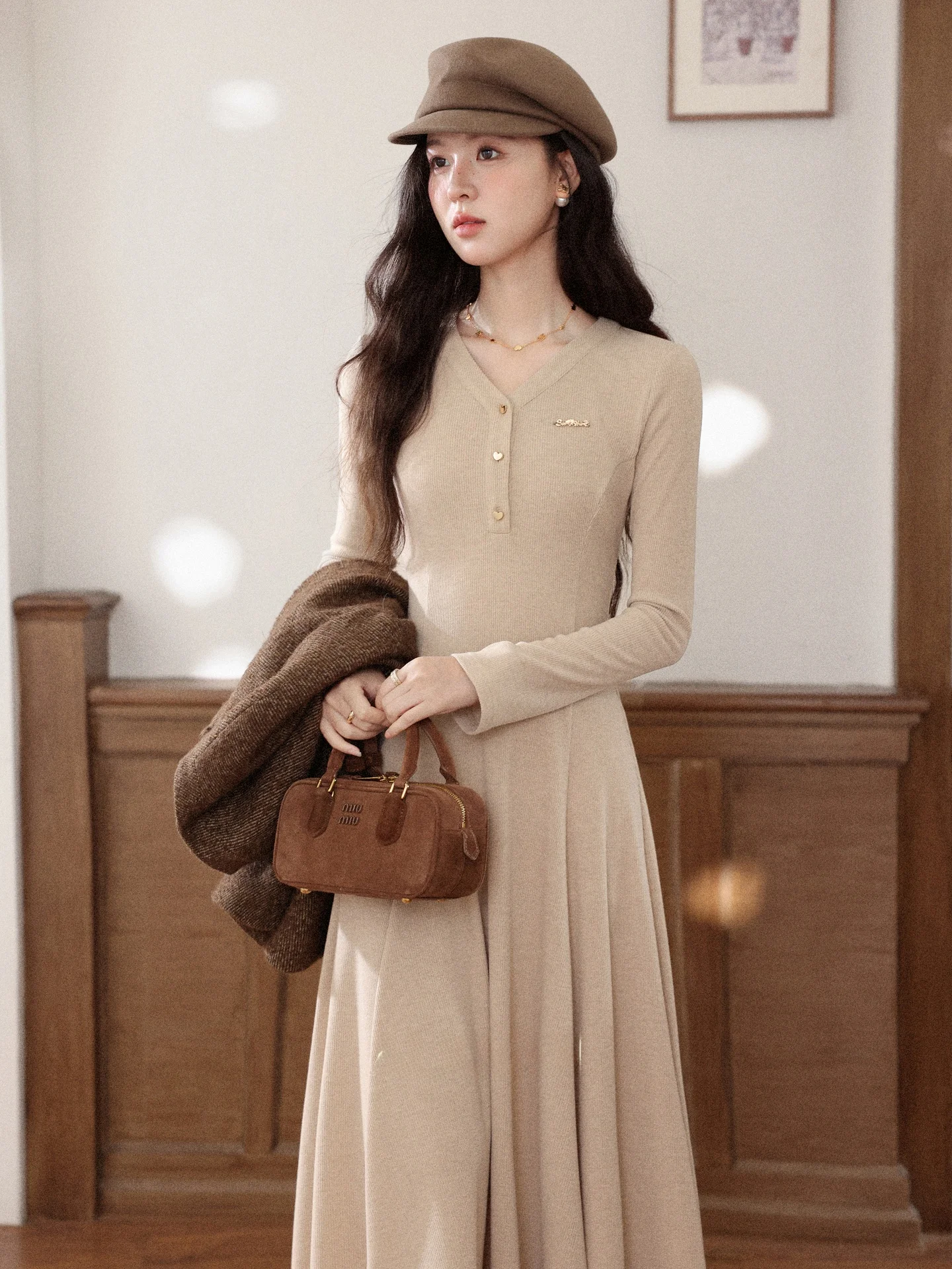 Slim Fit Long Sleeve A-Line Dress Women's Autumn New Style Ma Color Bamboo Shadow Dream South Deer Underdress Skirt
Slim Fit Long Sleeve A-Line Dress Women's Autumn New Style Ma Color Bamboo Shadow Dream South Deer Underdress Skirt