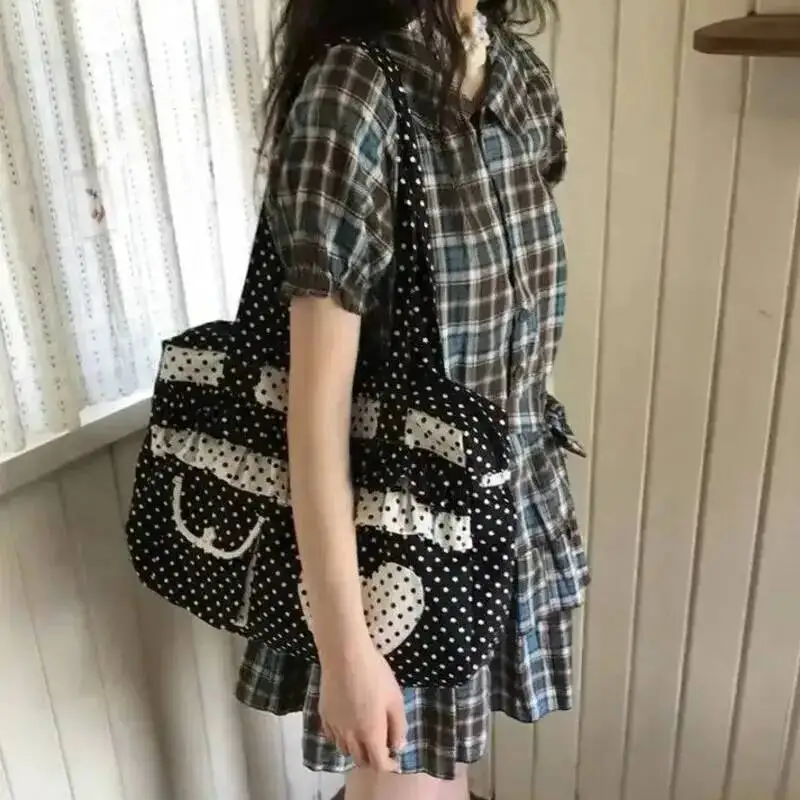 Dot Pattern Casual Shoulder Bag Ruched Sweet Girls Large Capacity Tote Bags Heart Pocket Cute Handbag Commuting Bags For Women
Dot Pattern Casual Shoulder Bag Ruched Sweet Girls Large Capacity Tote Bags Heart Pocket Cute Handbag Commuting Bags For Women