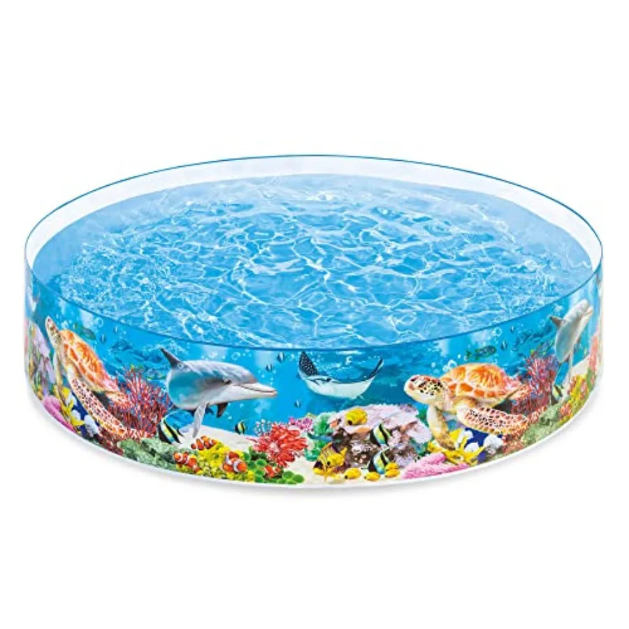 Deep Sea Blue 8 Feet x 18 Inch SnapSet Instant Round Plastic Above Ground Swimming Kiddie Pool for Ages 3 Years and Up, Blue
Deep Sea Blue 8 Feet x 18 Inch SnapSet Instant Round Plastic Above Ground Swimming Kiddie Pool for Ages 3 Years and Up, Blue