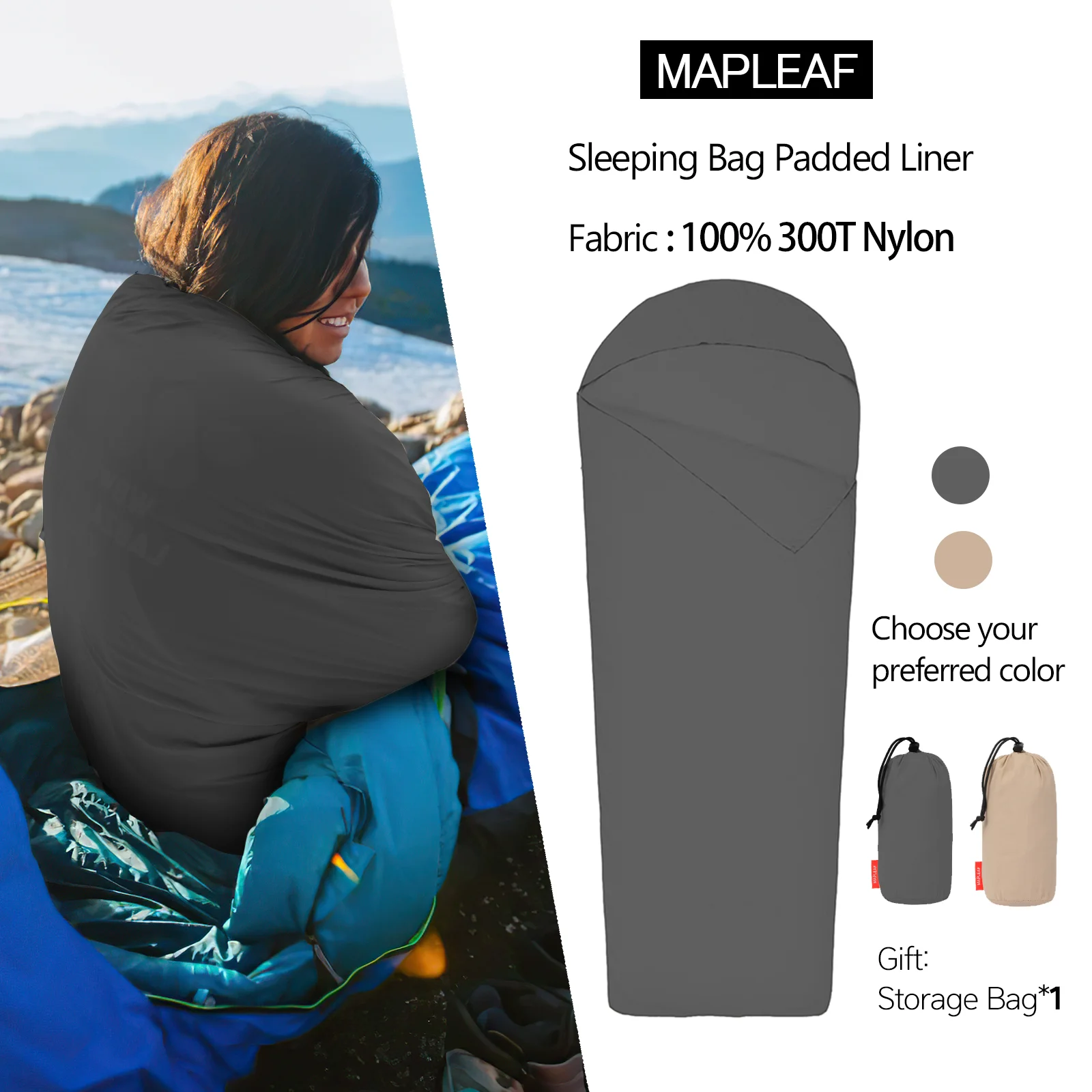 Mapleaf Inner Sheet Sleeping Bag Liner Ultralight 128g Compact Quick Drying Soft Inner Sleeping Bag Washable Hut Outdoor Camping
Mapleaf Inner Sheet Sleeping Bag Liner Ultralight 128g Compact Quick Drying Soft Inner Sleeping Bag Washable Hut Outdoor Camping