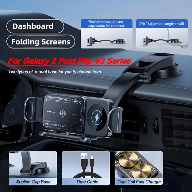 New Dual Coil Fold Screen Car Wireless Charger Dashboard Cellphone Stand For Galaxy Z Fold Fast Phone Charging Vent Mount Holder
New Dual Coil Fold Screen Car Wireless Charger Dashboard Cellphone Stand For Galaxy Z Fold Fast Phone Charging Vent Mount Holder