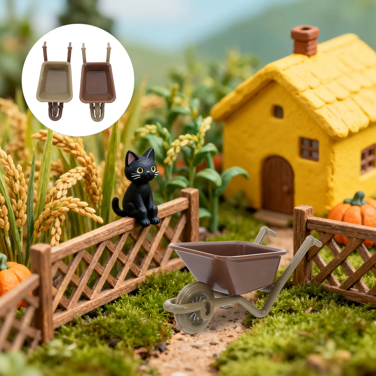 6Pcs Mini Wheelbarrow Plastic Realistic Miniature Garden Accessory Fairy Micro Landscape Decoration Tiny House Outdoor
6Pcs Mini Wheelbarrow Plastic Realistic Miniature Garden Accessory Fairy Micro Landscape Decoration Tiny House Outdoor