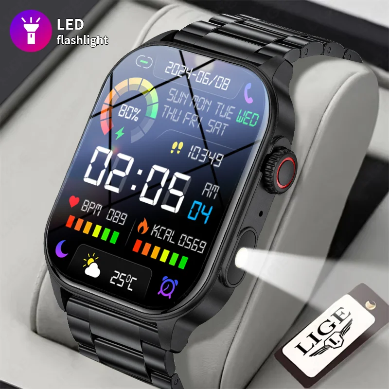 LIGE Voice Calling Smart Watch Ultra 2.01 Inch Screen 24H Health Monitor 100+ Sports Mode Bluetooth Smartwatch Men Women relógio
LIGE Voice Calling Smart Watch Ultra 2.01 Inch Screen 24H Health Monitor 100+ Sports Mode Bluetooth Smartwatch Men Women relógio