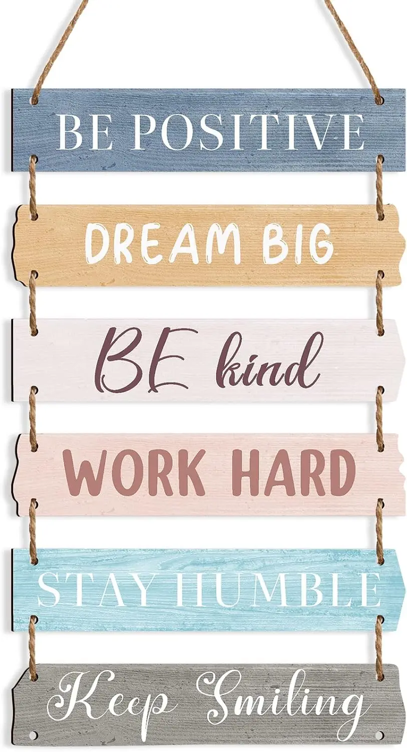 6-Piece Rustic Wooden Wall Signs with Inspirational Quotes for Home Decor
6-Piece Rustic Wooden Wall Signs with Inspirational Quotes for Home Decor