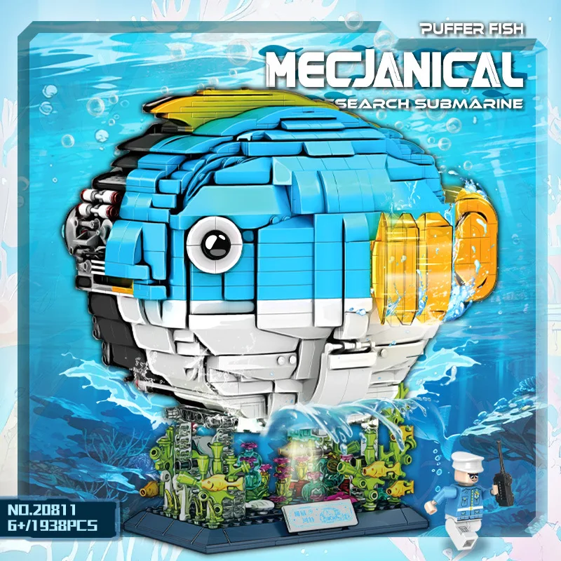 1938pcs MOC Idea Mechanical Fish Building Blocks Assembling Submarine Organisms Bricks Model Toys for Children Birthday Gift Set
1938pcs MOC Idea Mechanical Fish Building Blocks Assembling Submarine Organisms Bricks Model Toys for Children Birthday Gift Set