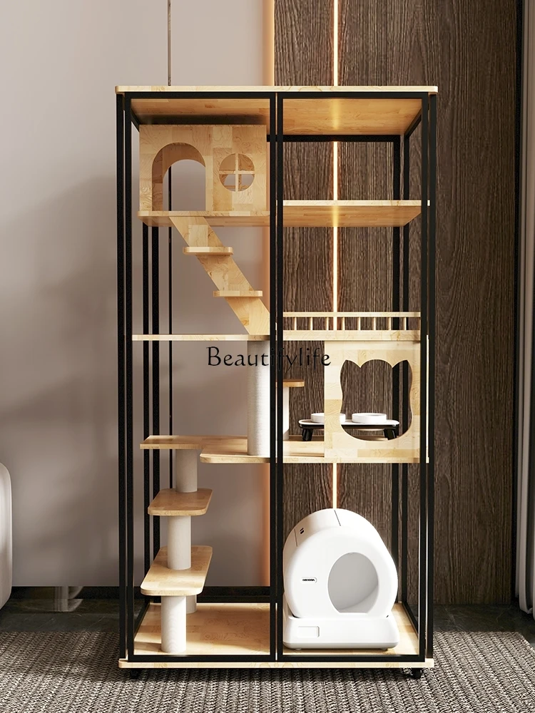 Panoramic Cat Villa Indoor Home Solid Wood Luxury Automatic Litter Box Glass Transparent
Panoramic Cat Villa Indoor Home Solid Wood Luxury Automatic Litter Box Glass Transparent