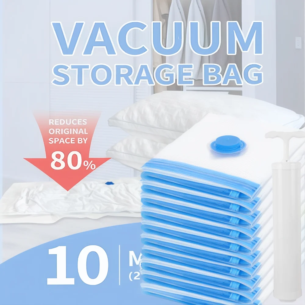 20 Pack Vacuum Storage Bags, Space Saver Compression for Comforters and Blankets, Sealer Clothes Hand Pump Included
20 Pack Vacuum Storage Bags, Space Saver Compression for Comforters and Blankets, Sealer Clothes Hand Pump Included